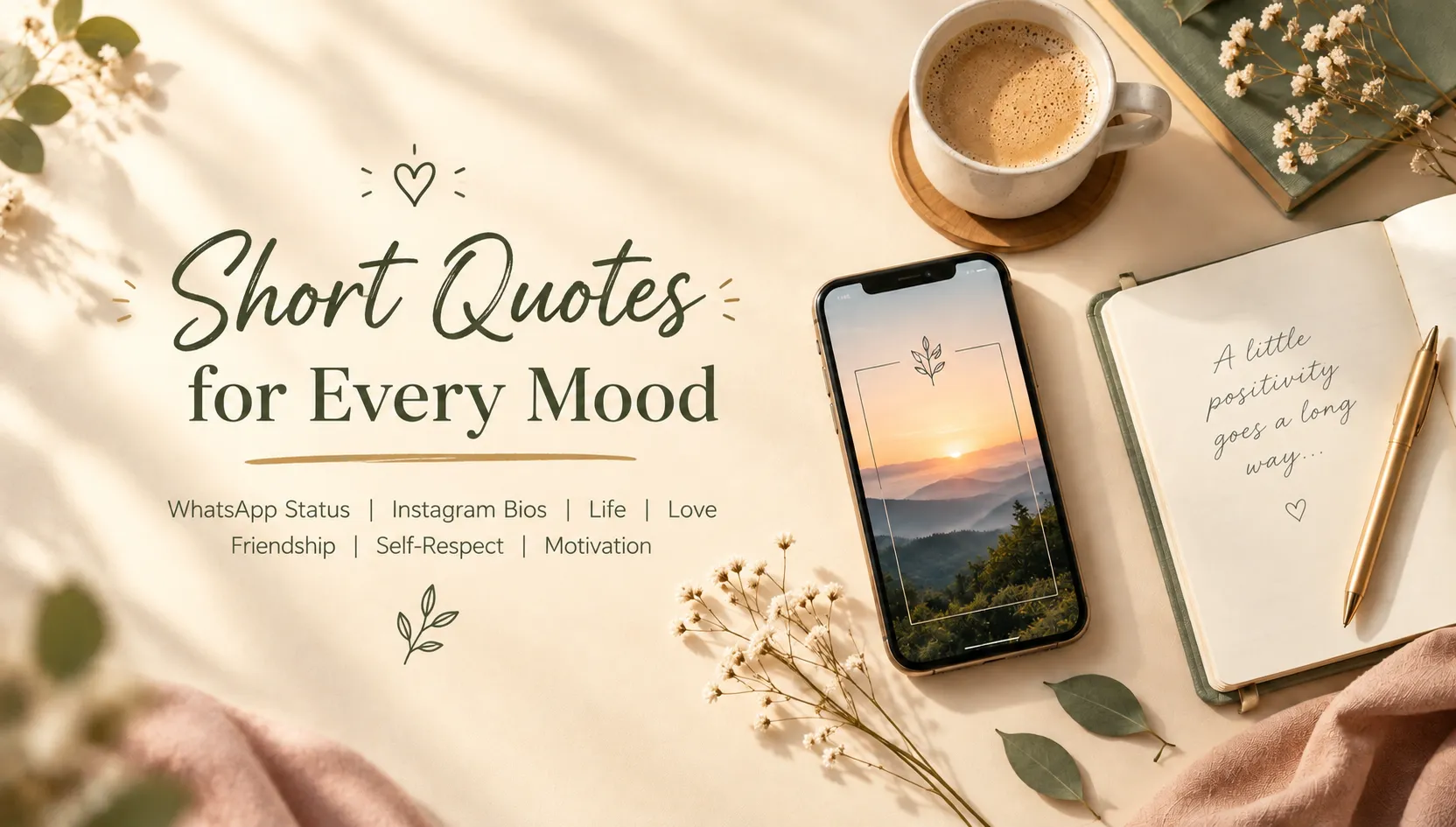 Short Quotes for WhatsApp, Instagram Bio & Life